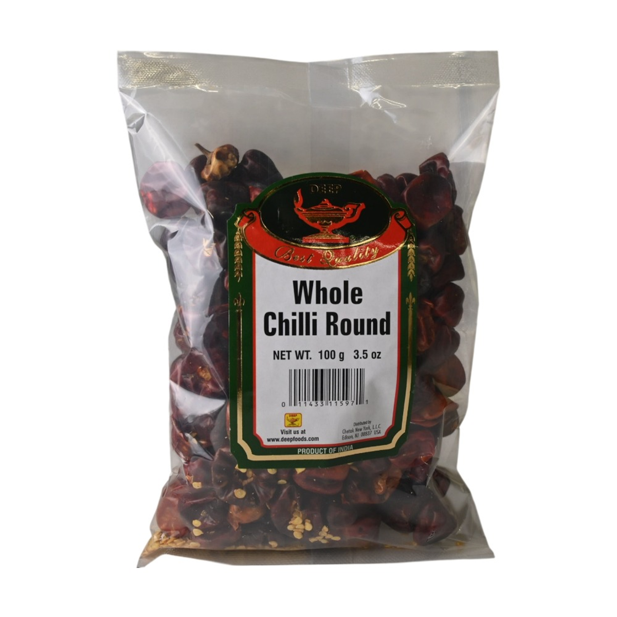 DEEP WHOLE CHILLI ROUND PKG 100G