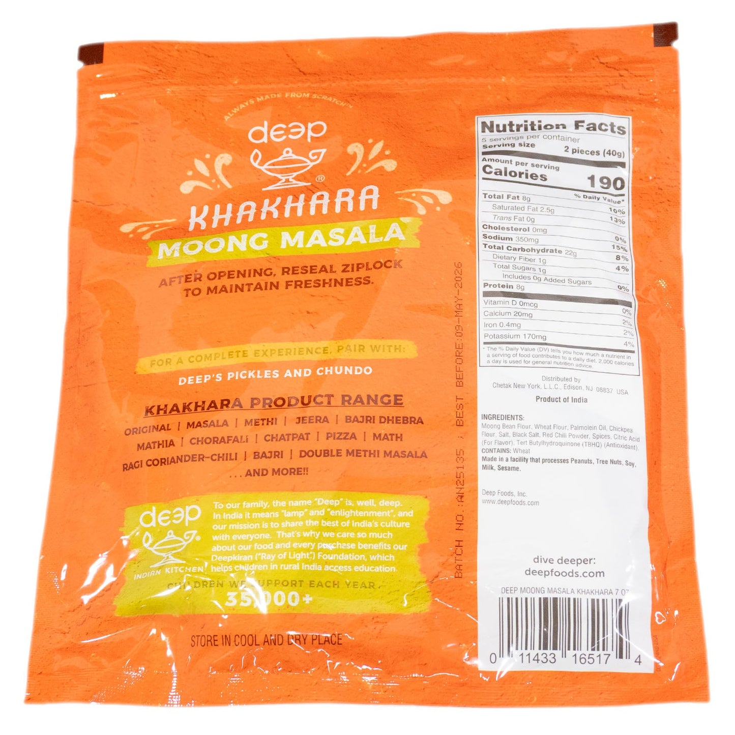 Deep Khakhara Moong Masala Crisps - 200g