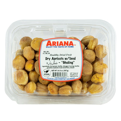 ARIANA DRY APRICOTS W/SEED 14oz