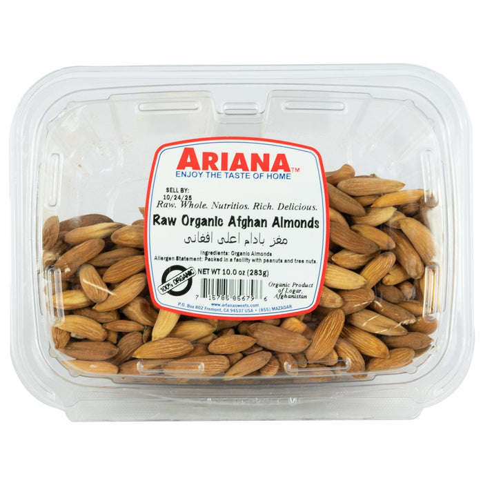 ARIANA RAW ORGANIC AFGHAN ALMONDS 283G