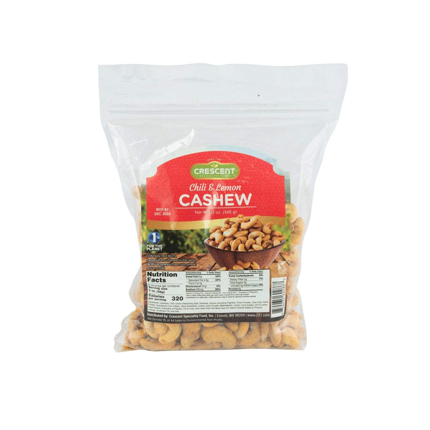 CRESCENT CHILLI & LIME CASHEW 12OZ