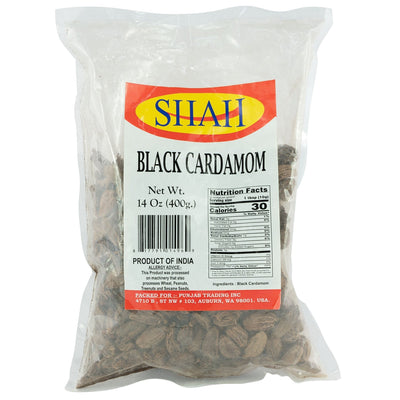 SHAH BLACK CARDAMOM 400G