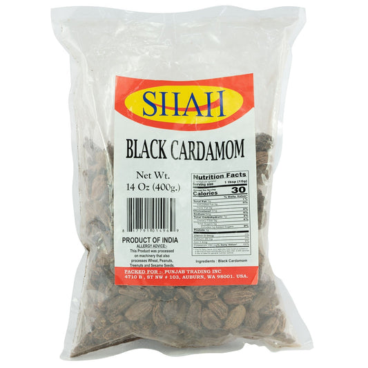 SHAH BLACK CARDAMOM 400G