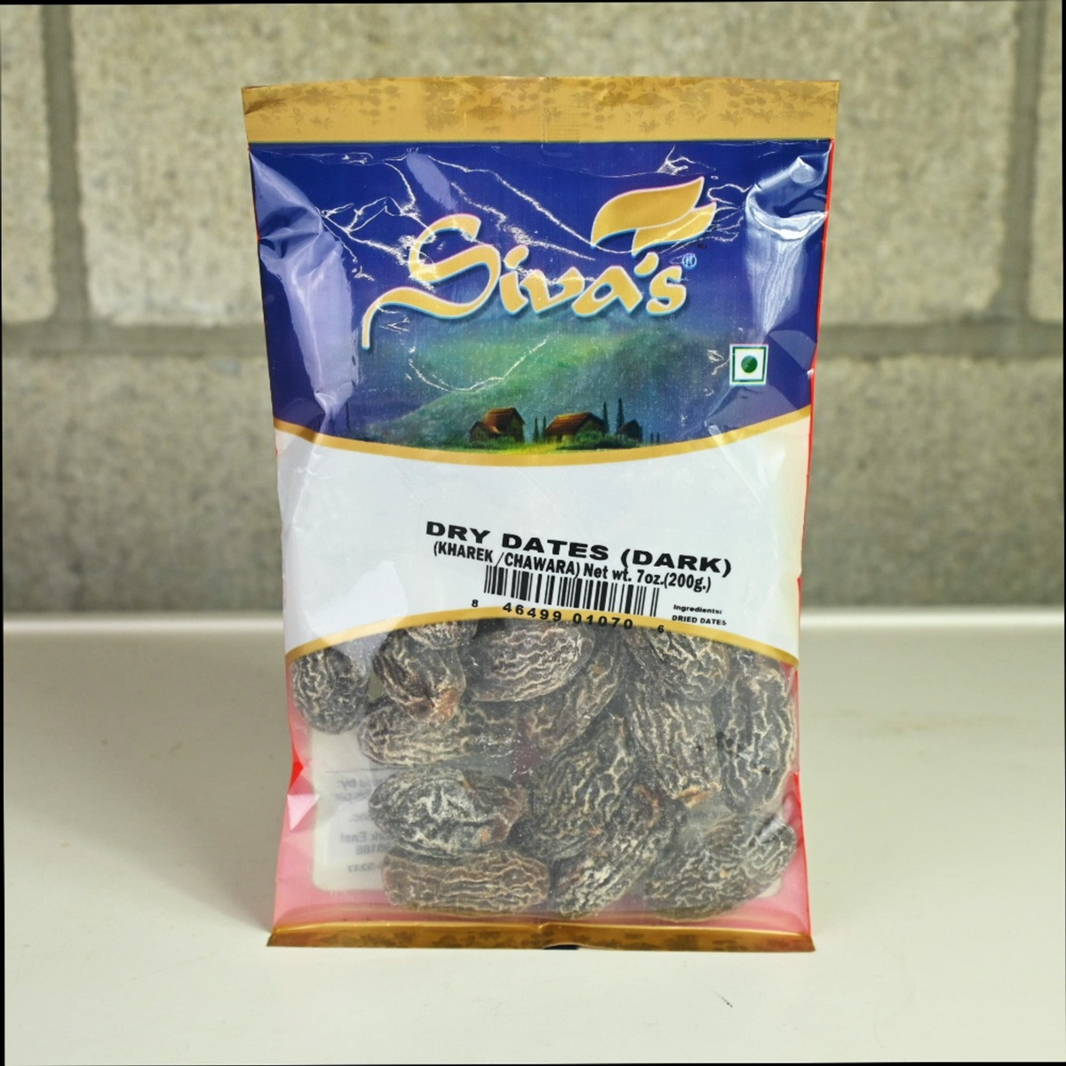 Siva's Dry Dates Dark 200g