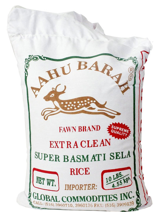 Aahu Barah Super Sela Basmati Rice 10lb